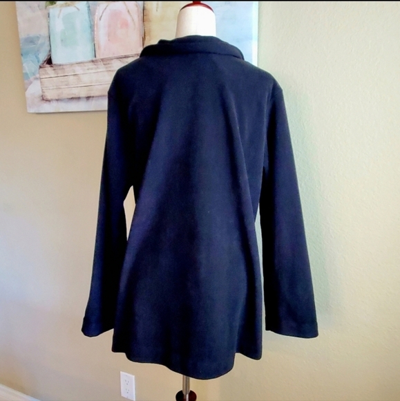 BOB MACKIE | Black Pea Coat w/ Scarf sz XL - Picture 4 of 7